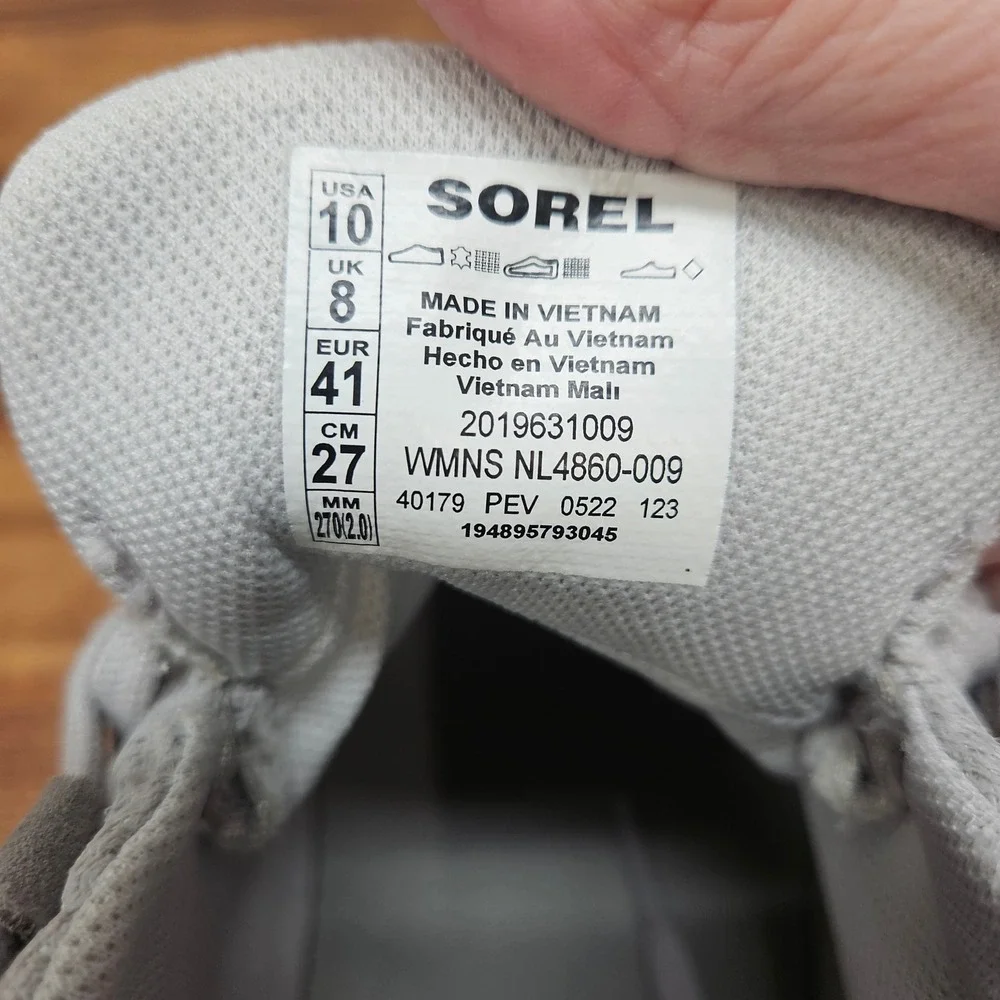 Sorel Out N About III Low Waterproof Sneakers Quarry Grey NL4860-009 Womens 10
